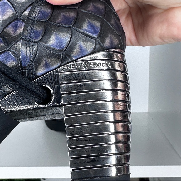 New Rock Mermaid Scales Purple ankle boots - Picture 9 of 9